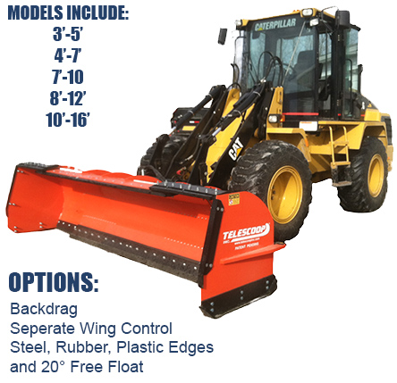 Telescoop large telescoping snowplow