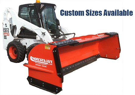 skid loader telescoping snowplow by Telescoop